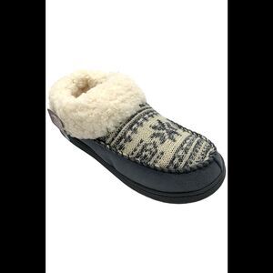 MUK LUKS Women's Minerva Slipper Clogs Blue/Grey - Wide